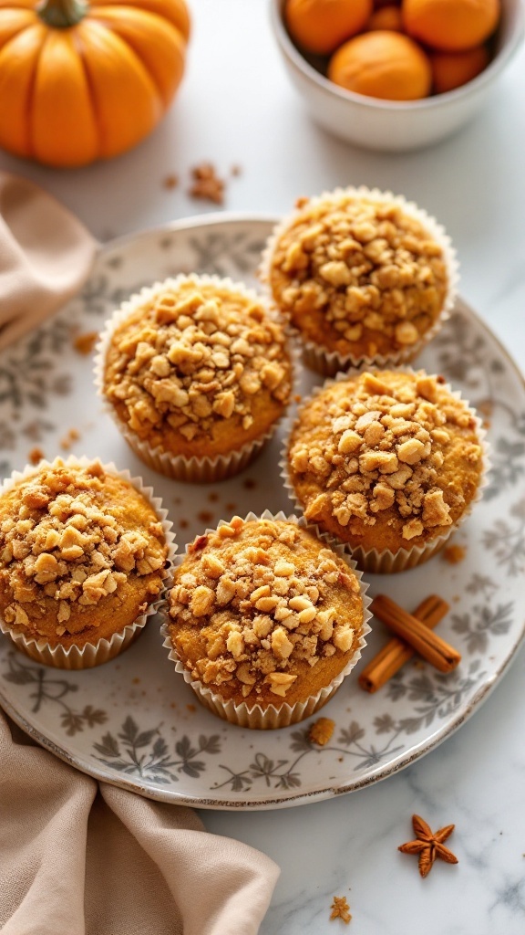 Spiced Pumpkin Muffins with Streusel Topping