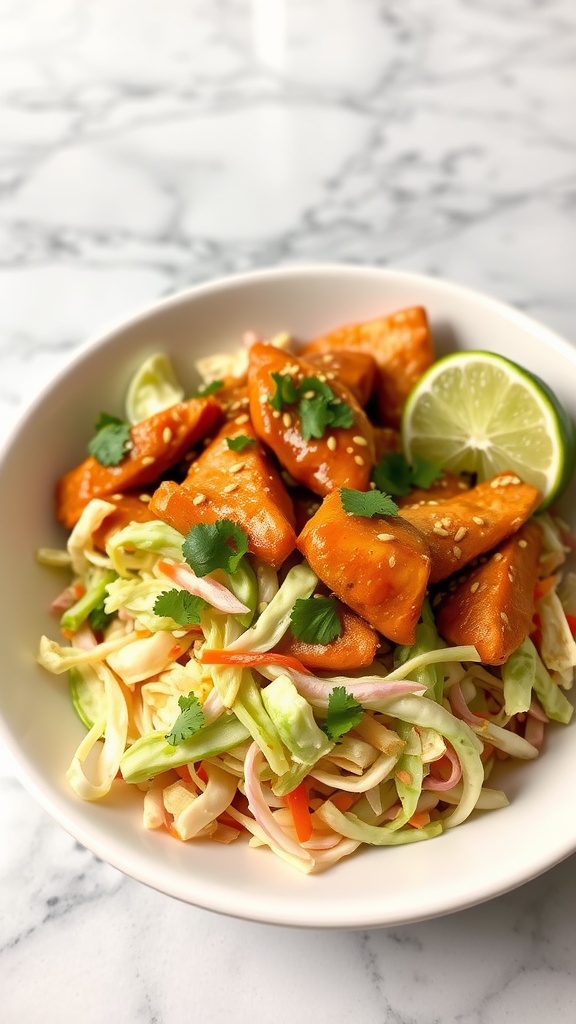 My Teriyaki Chicken Wonton Taco Bowl