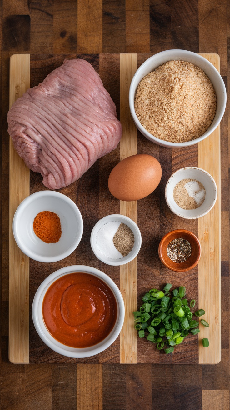 Ingredients for Baked Buffalo Chicken Meatballs
