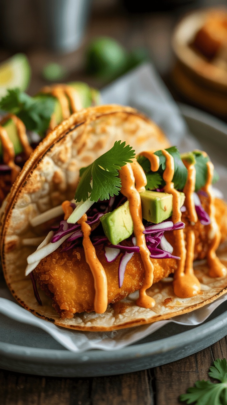 Crispy Fish Tacos With Slaw