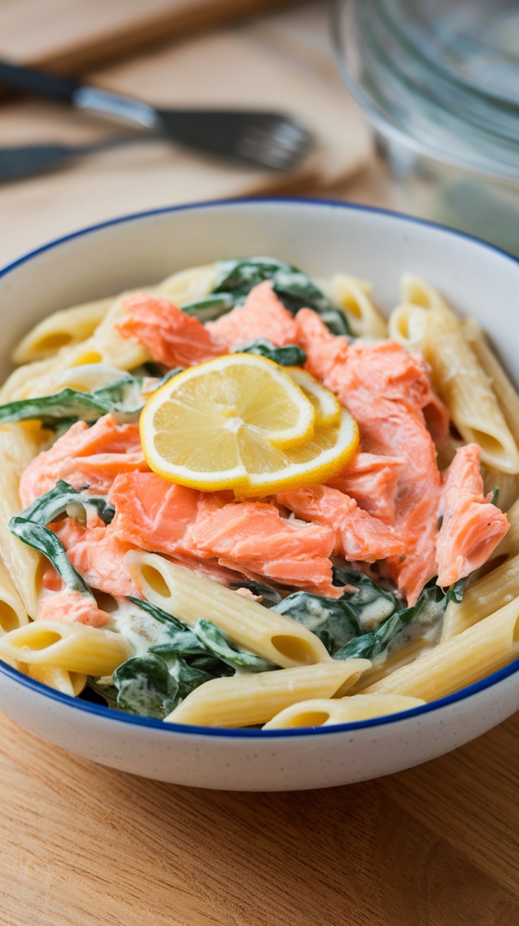 Creamy Salmon Pasta Bowl Recipe
